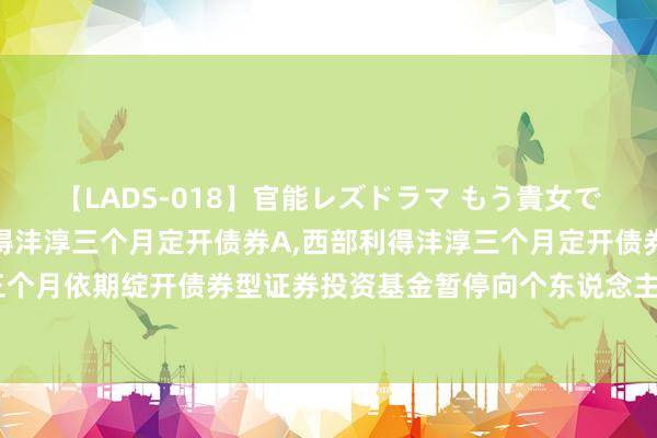 【LADS-018】官能レズドラマ もう貴女でしかイケない 西部利得沣淳三个月定开债券A,西部利得沣淳三个月定开债券C: 对于西部利得沣淳三个月依期绽开债券型证券投资基金暂停向个东说念主投资者绽开申购、休养转入和依期定额投资苦求的公告