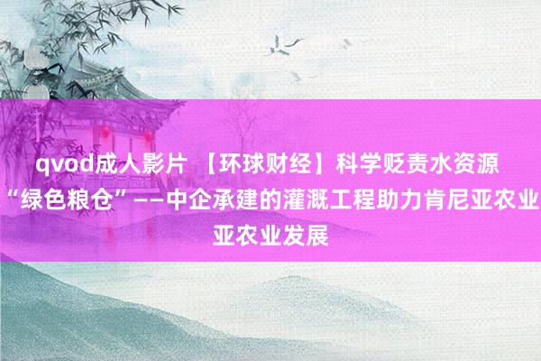 qvod成人影片 【环球财经】科学贬责水资源 共筑“绿色粮仓”——中企承建的灌溉工程助力肯尼亚农业发展