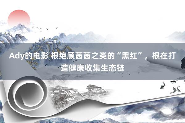 Ady的电影 根绝顾茜茜之类的“黑红”，根在打造健康收集生态链