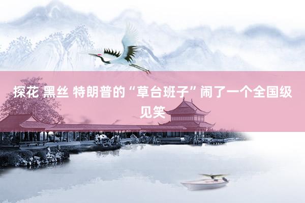 探花 黑丝 特朗普的“草台班子”闹了一个全国级见笑